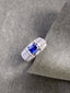 14K GOLD 2.79 CTW NATURAL SAPPHIRE & DIAMOND RING