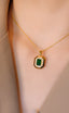 14K GOLD 0.96 CT NATURAL EMERALD & DIAMOND NECKLACE