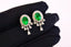 14K GOLD 3.11 CTW NATURAL EMERALD & DIAMOND EARRINGS