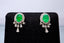 14K GOLD 3.11 CTW NATURAL EMERALD & DIAMOND EARRINGS