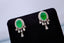 14K GOLD 3.11 CTW NATURAL EMERALD & DIAMOND EARRINGS