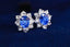 14K GOLD 1.60 CTW NATURAL SAPPHIRE & DIAMOND EARRINGS