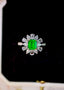 14K GOLD 2.28 CTW NATURAL EMERALD & DIAMOND RING