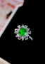 14K GOLD 2.28 CTW NATURAL EMERALD & DIAMOND RING