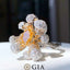 GIA CERTIFIED 14K GOLD 2.87 CTW NATURAL YELLOW DIAMOND & DIAMOND RING/PENDANT