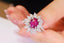 14K GOLD 3.06 CTW NATURAL RUBY & DIAMOND RING