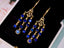 14K GOLD 5.83 CTW VIVID BLUE NATURAL SAPPHIRE & DIAMOND EARRINGS