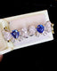 14K GOLD 2.18 CTW NATURAL SAPPHIRE & DIAMOND EARRINGS