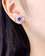 14K GOLD 2.18 CTW NATURAL SAPPHIRE & DIAMOND EARRINGS