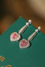 14K GOLD 0.62 CTW NATURAL PINK DIAMOND & DIAMOND EARRINGS