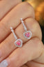 14K GOLD 0.62 CTW NATURAL PINK DIAMOND & DIAMOND EARRINGS