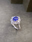 14K GOLD 2.22 CTW NATURAL SAPPHIRE & DIAMOND RING/PENDANT