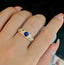 14K GOLD 1.41 CTW NATURAL SAPPHIRE & DIAMOND RING