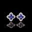 14K GOLD 0.59 CTW NATURAL SAPPHIRE & DIAMOND EARRINGS