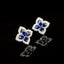 14K GOLD 0.59 CTW NATURAL SAPPHIRE & DIAMOND EARRINGS