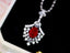 14K GOLD 2.43 CTW VIVID RED NATURAL RUBY & DIAMOND PENDANT