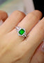 14K GOLD 1.31 CTW NATURAL EMERALD & DIAMOND RING