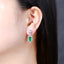 14K GOLD 3.76 CTW NATURAL EMERALD & DIAMOND EARRINGS