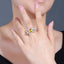 14K GOLD 3.02 CTW NATURAL SAPPHIRE & DIAMOND RING/PENDANT