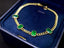 14K GOLD 2.60 CT VIVID GREEN NATURAL EMERALD BRACELET