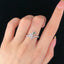 14K GOLD 0.49 CTW NATURAL GREEN DIAMOND & DIAMOND RING