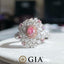 GIA CERTIFIED 14K GOLD 0.26 CT NATURAL PINK DIAMOND & DIAMOND RING