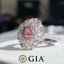 GIA CERTIFIED 14K GOLD 0.26 CT NATURAL PINK DIAMOND & DIAMOND RING