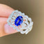 14K GOLD 1.00 CT NATURAL SAPPHIRE & DIAMOND RING