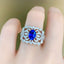 14K GOLD 1.00 CT NATURAL SAPPHIRE & DIAMOND RING