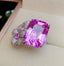 14K GOLD 22.60 CT NATURAL KUNZITE & DIAMOND RING