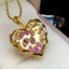 14K GOLD 21.30 CT NATURAL KUNZITE & DIAMOND PENDANT