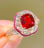 14K GOLD 1.80 CT NATURAL SPINEL & DIAMOND RING