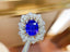 14K GOLD 8.02 CTW NATURAL TANZANITE & DIAMOND RING