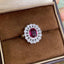 14K GOLD 2.59 CTW NATURAL RUBY & DIAMOND RING