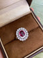 14K GOLD 2.59 CTW NATURAL RUBY & DIAMOND RING