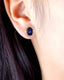 14K GOLD 2.61 CTW NATURAL SAPPHIRE & DIAMOND EARRINGS