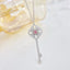 14K GOLD 0.69 CTW NATURAL PINK DIAMOND & DIAMOND NECKLACE