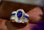 14K GOLD 2.22 CTW NATURAL SAPPHIRE & DIAMOND RING