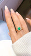 14K GOLD 1.28 CTW NATURAL EMERALD & DIAMOND RING