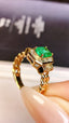 14K GOLD 1.28 CTW NATURAL EMERALD & DIAMOND RING