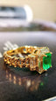 14K GOLD 1.28 CTW NATURAL EMERALD & DIAMOND RING