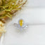 14K GOLD 0.96 CTW NATURAL YELLOW DIAMOND & DIAMOND RING