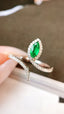 14K GOLD 0.41 CTW NATURAL EMERALD & DIAMOND RING