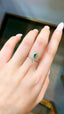 14K GOLD 0.41 CTW NATURAL EMERALD & DIAMOND RING