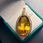 14K GOLD 34.95 CT NATURAL CITRINE & DIAMOND PENDANT