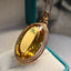 14K GOLD 34.95 CT NATURAL CITRINE & DIAMOND PENDANT