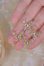 14K GOLD 1.56 CTW NATURAL YELLOW DIAMOND & DIAMOND & BUTTERFLY EARRINGS