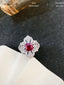 14K GOLD 2.20 CTW NATURAL RUBY & DIAMOND RING