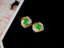 14K GOLD 0.71 CTW VIVID GREEN NATURAL EMERALD & DIAMOND EARRINGS