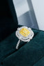 14K GOLD 1.96 CTW NATURAL YELLOW DIAMOND & DIAMOND RING/PENDANT